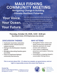 Hawaii Fishing Community Meeting - Maui