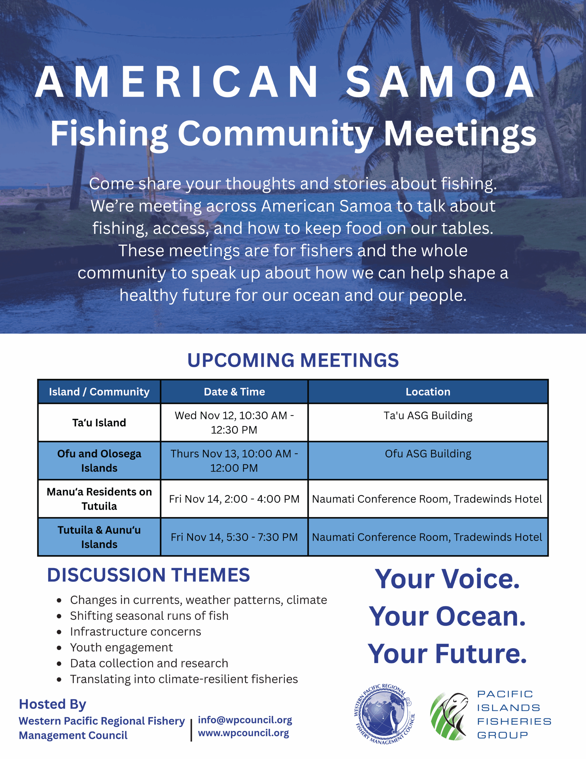 American Samoa Fishing Community Meeting - Ta'u