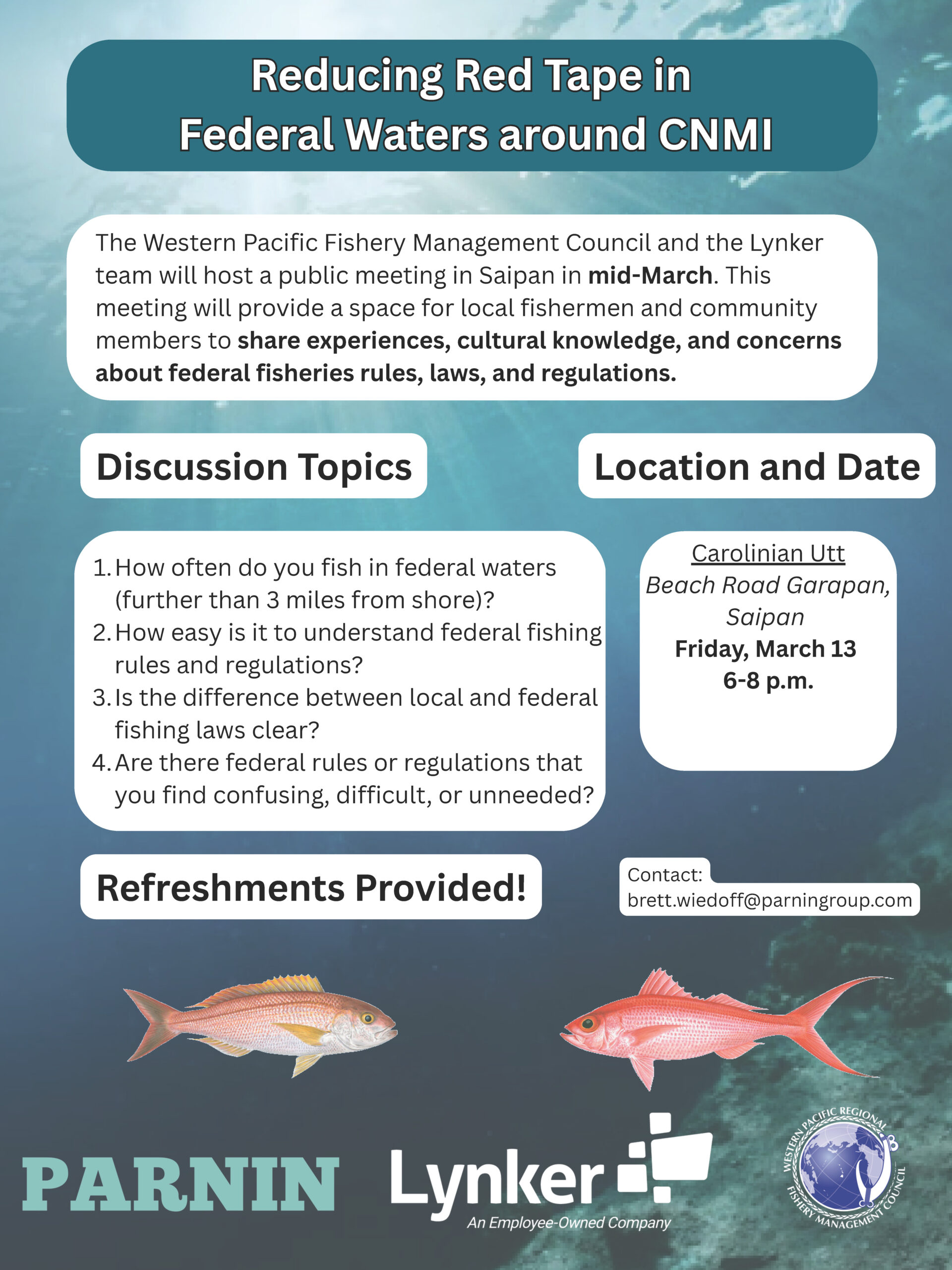 Reg Review Community Meeting - Saipan, CNMI